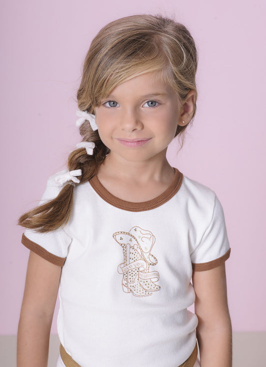 Blusa Ribana Botinha, Chapéu e Ursinha Costas
