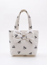 Bolsa Algodão Estampado Laço Puffer