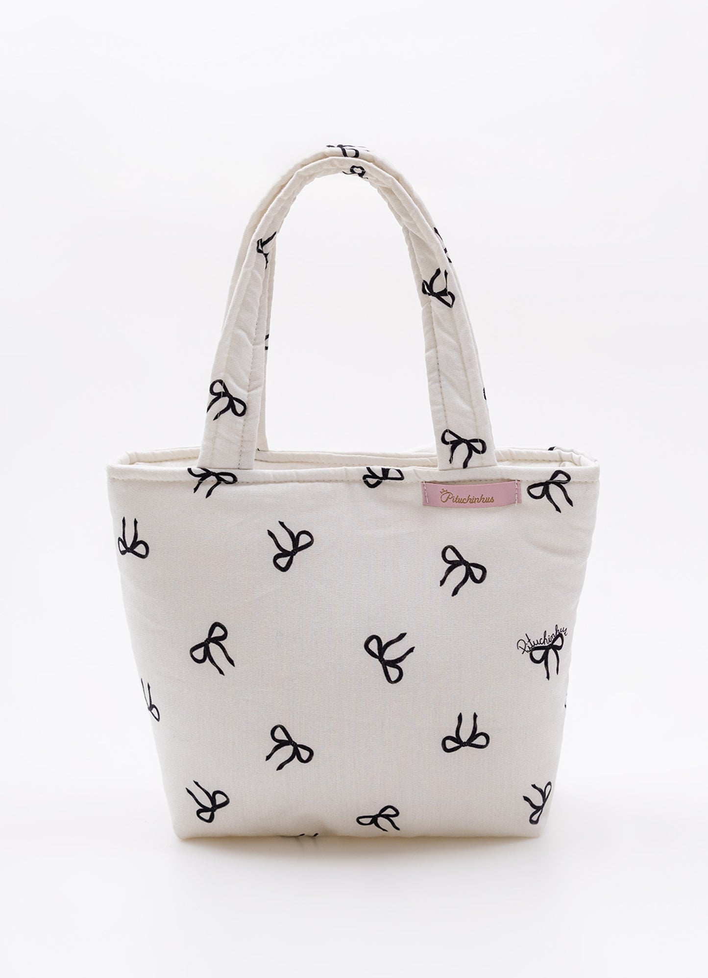 Bolsa Algodão Estampado Laço Puffer