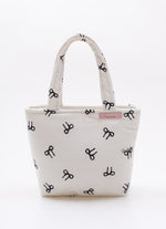 Bolsa Algodão Estampado Laço Puffer
