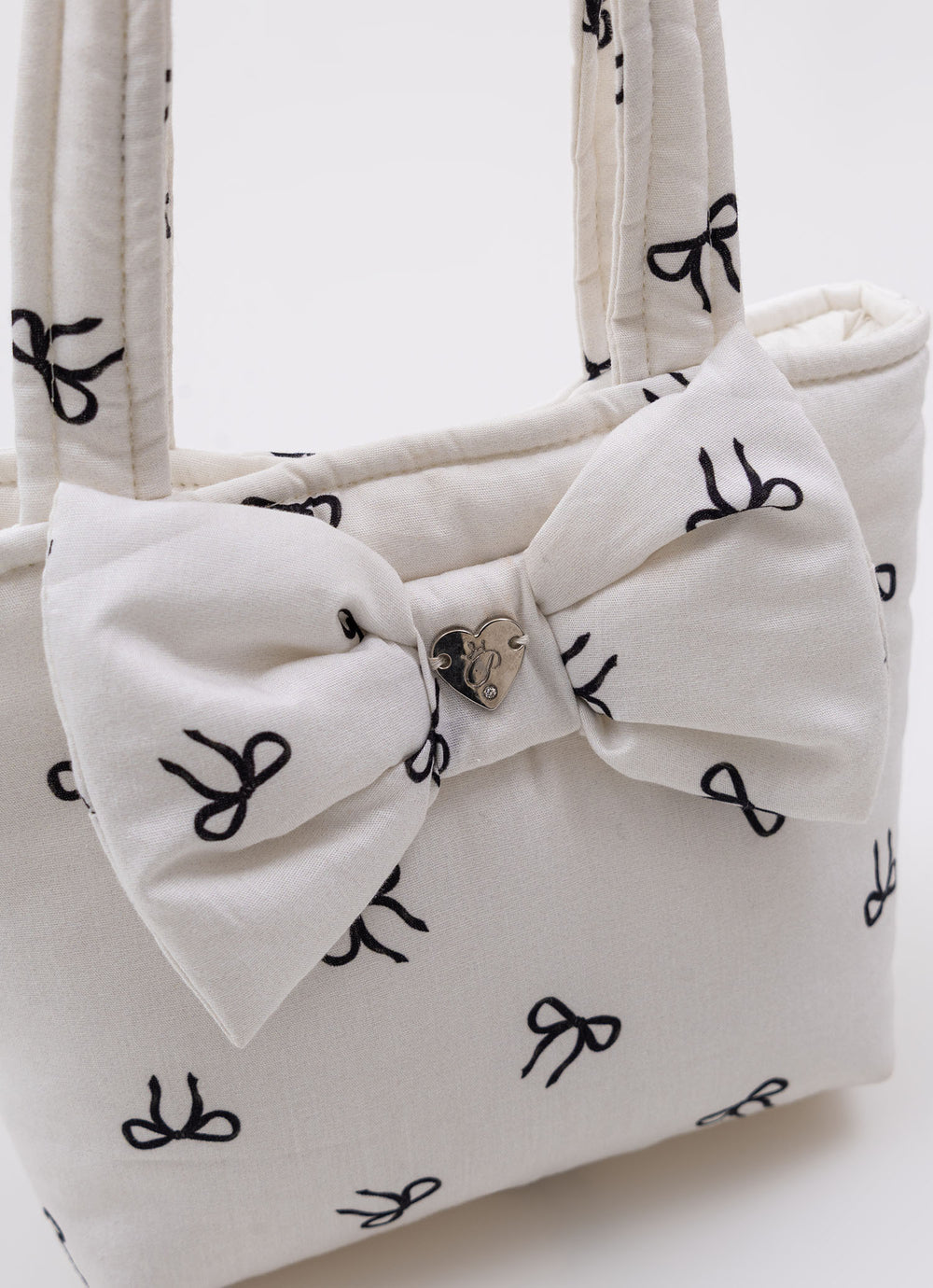 Bolsa Algodão Estampado Laço Puffer