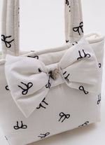 Bolsa Algodão Estampado Laço Puffer