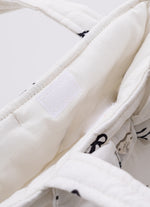 Bolsa Algodão Estampado Laço Puffer