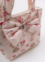 Bolsa Algodão Estampado Laço Puffer