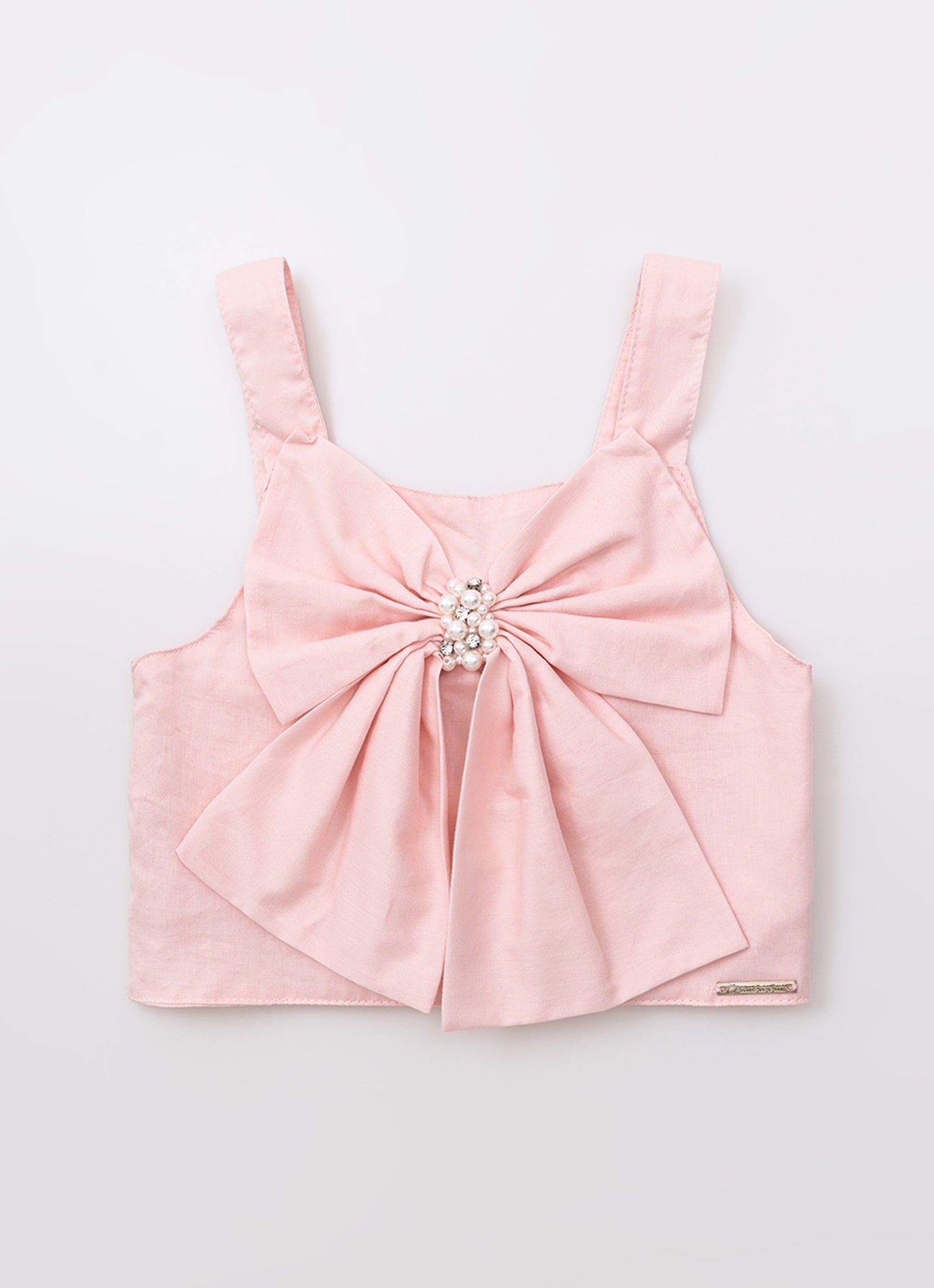 Blusa Cropped Algodão Maxi Laço