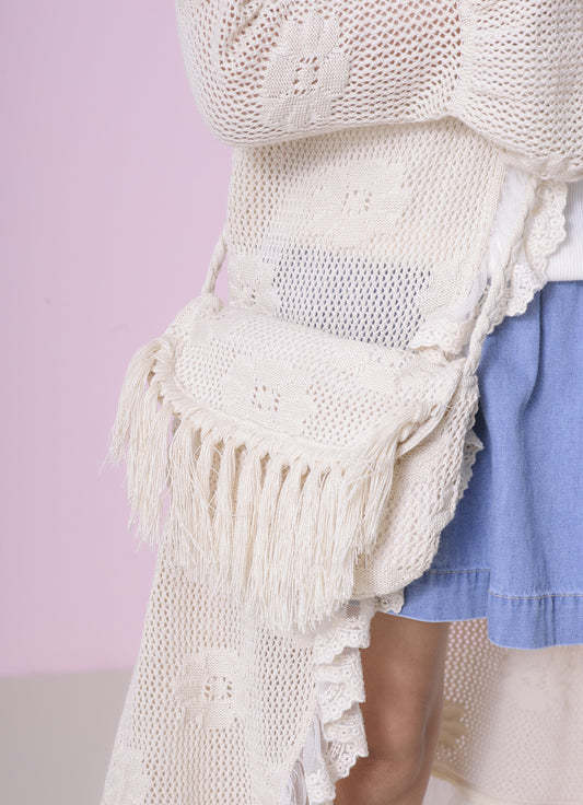 Bolsa Tricot Franjas Boho