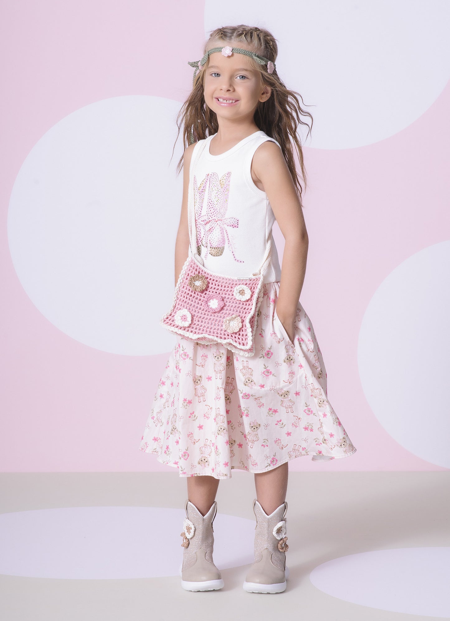 Bolsa Crochê Florzinhas