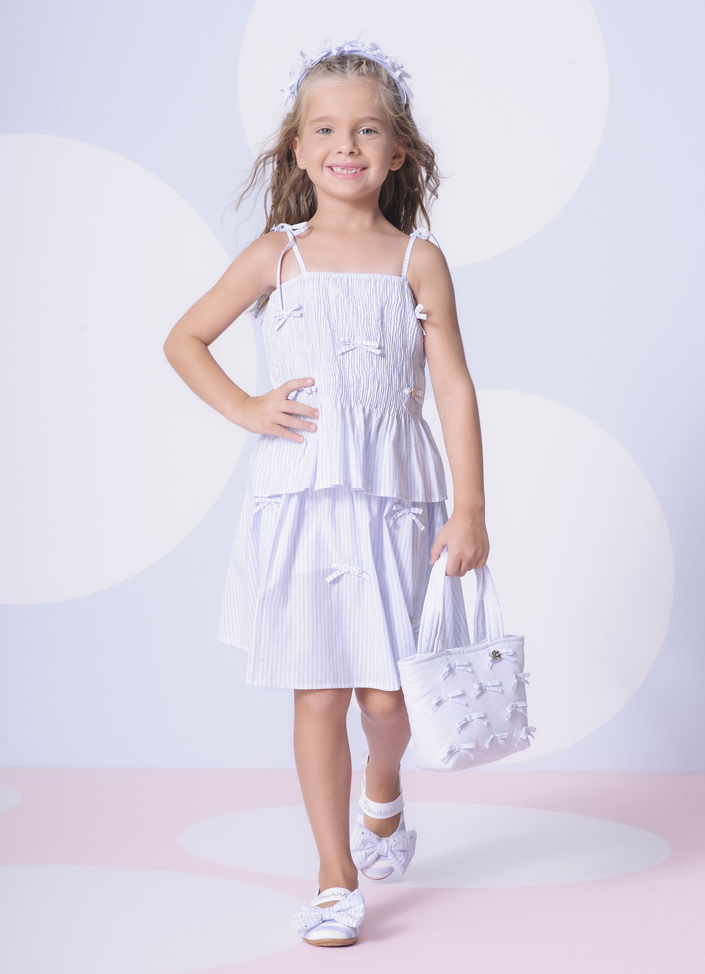 Conjunto Blusa Lastex e Saia Short Algodão