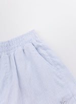 Short Algodão Listrado Renda Bordada