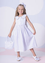 Vestido Algodão Botões Golinha Renda