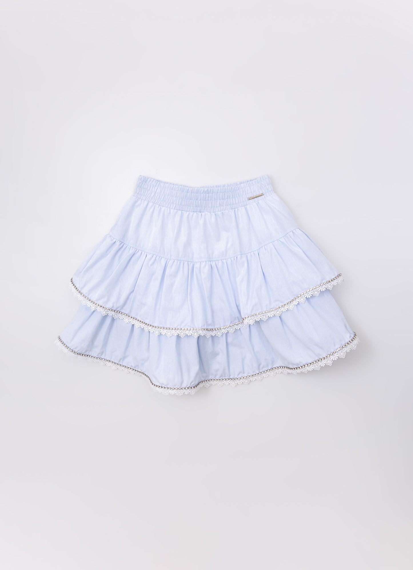 Saia Short Tricoline Babados
