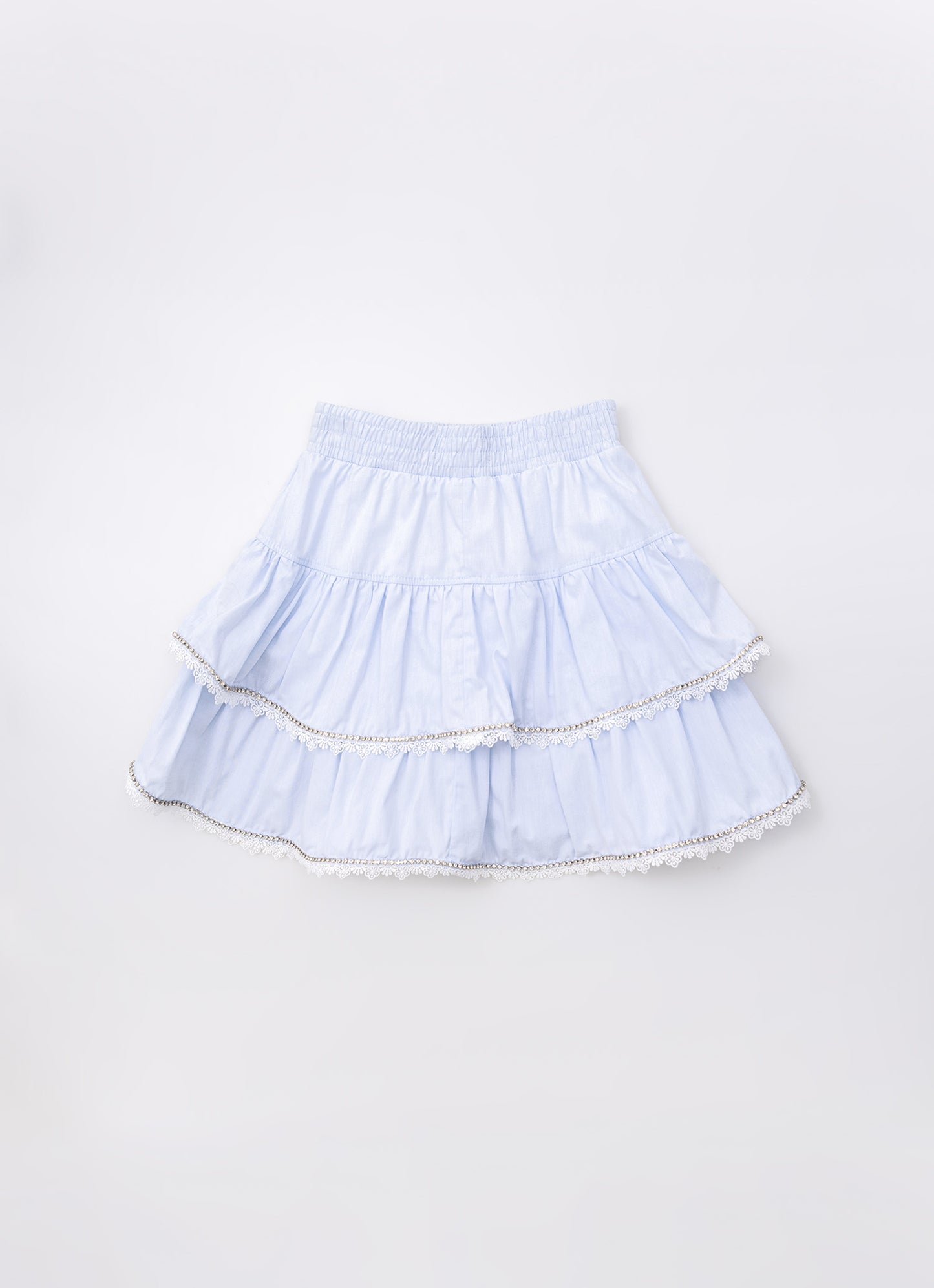 Saia Short Tricoline Babados