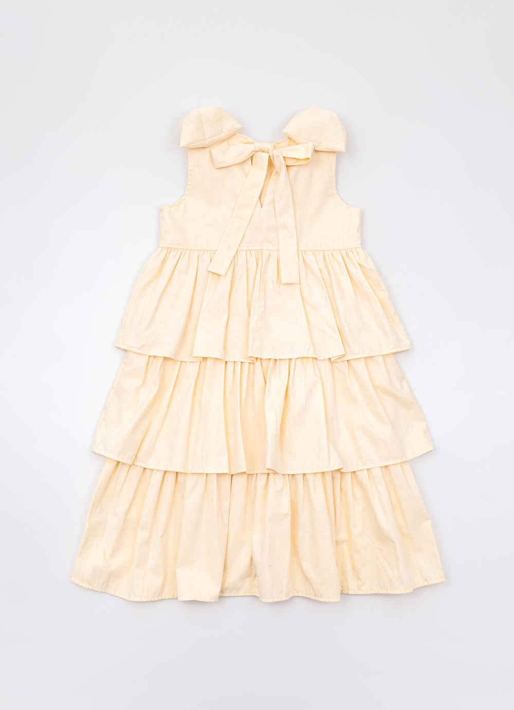 Vestido Algodão Babados Ombro Bordado