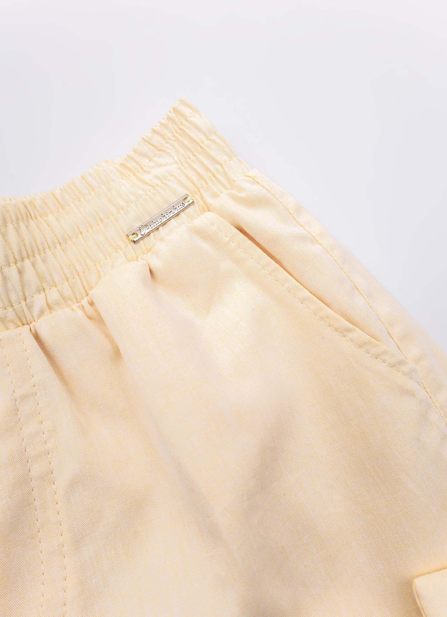 Short Algodão Laços Puffer Bordados