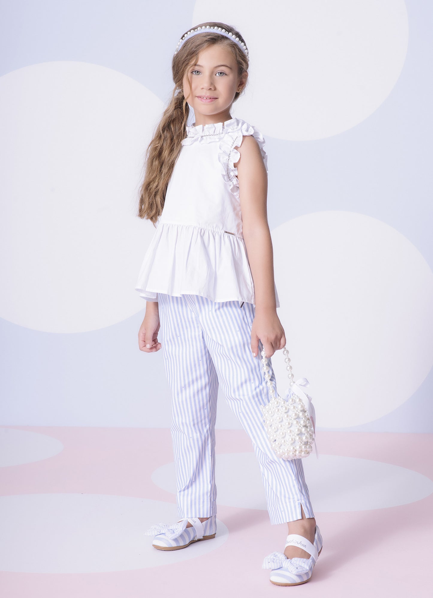 Blusa Tricoline Babado e Frufru Cristal