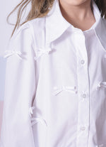 Camisa Tricoline Mini Laçinhos