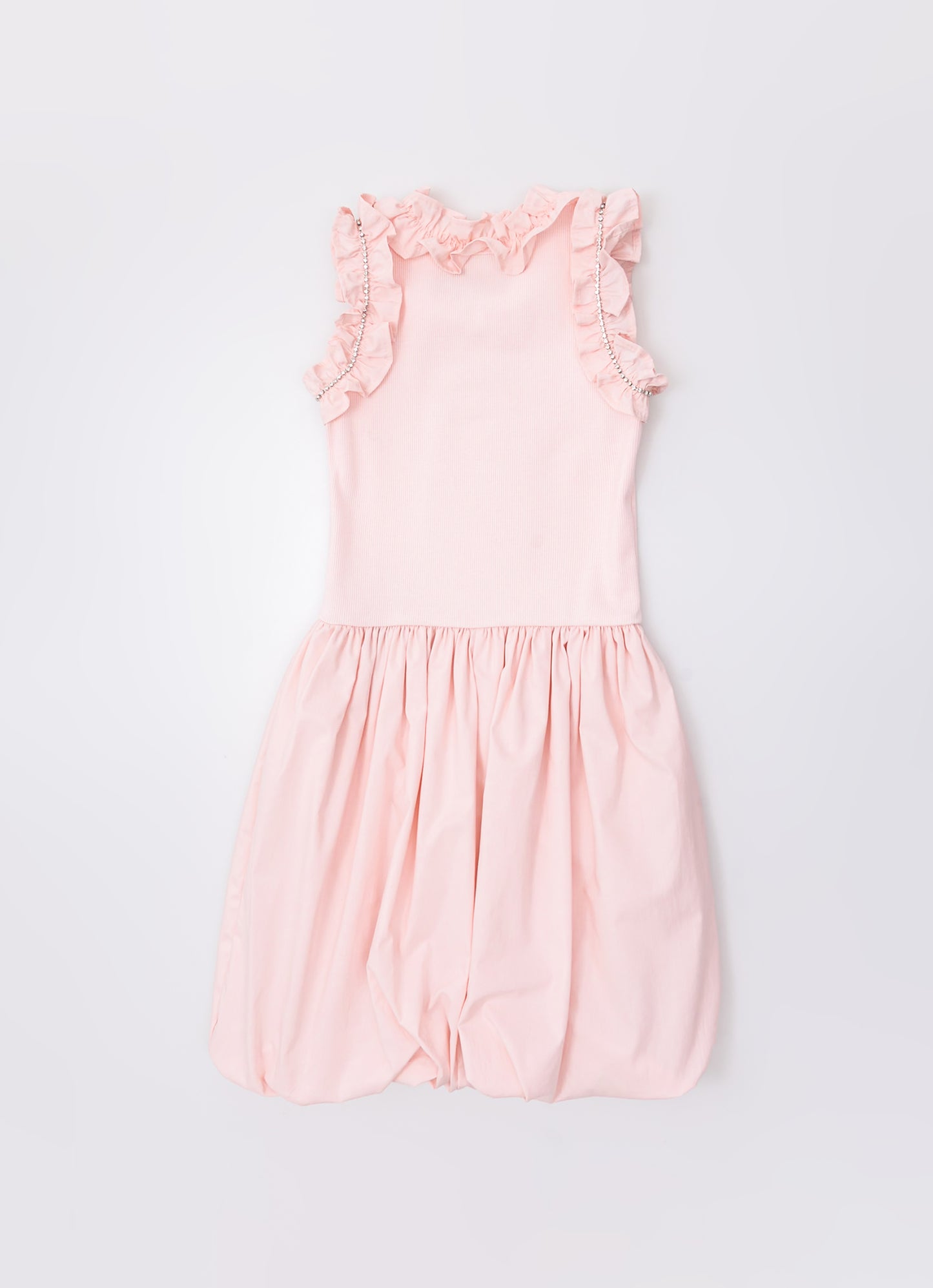 Vestido Ribana Frufru Cristal Saia Balonê