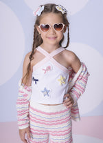 Blusa Cropped Ribana Peixes e Estrela Mar