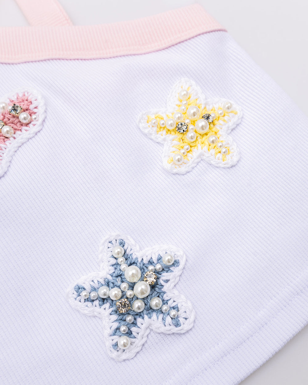 Blusa Cropped Ribana Peixes e Estrela Mar