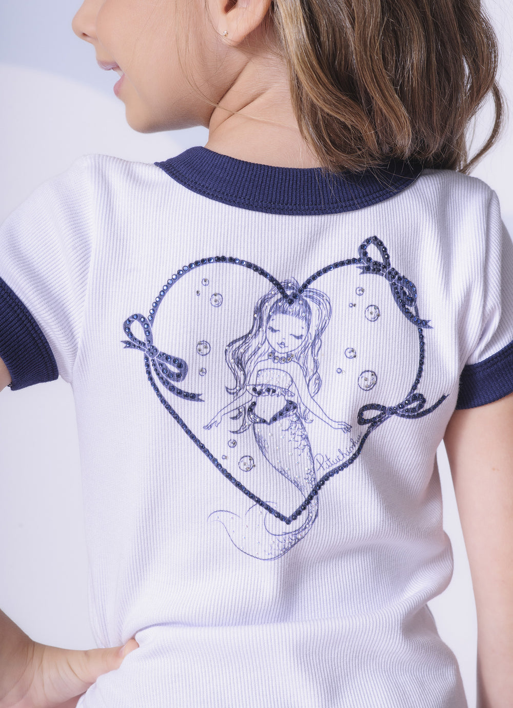 Blusa Ribana Love Sereia Bicolor