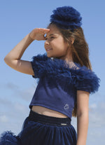 Blusa Ribana Babados Tule Ombro a Ombro