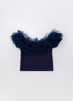 Blusa Ribana Babados Tule Ombro a Ombro