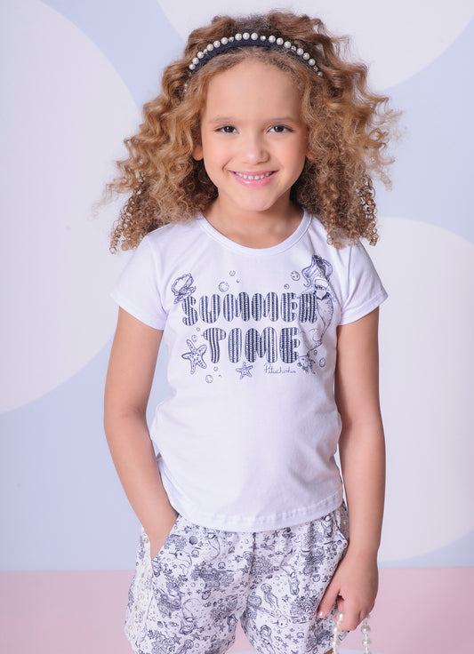 Blusa Cotton Summer Time Cristais