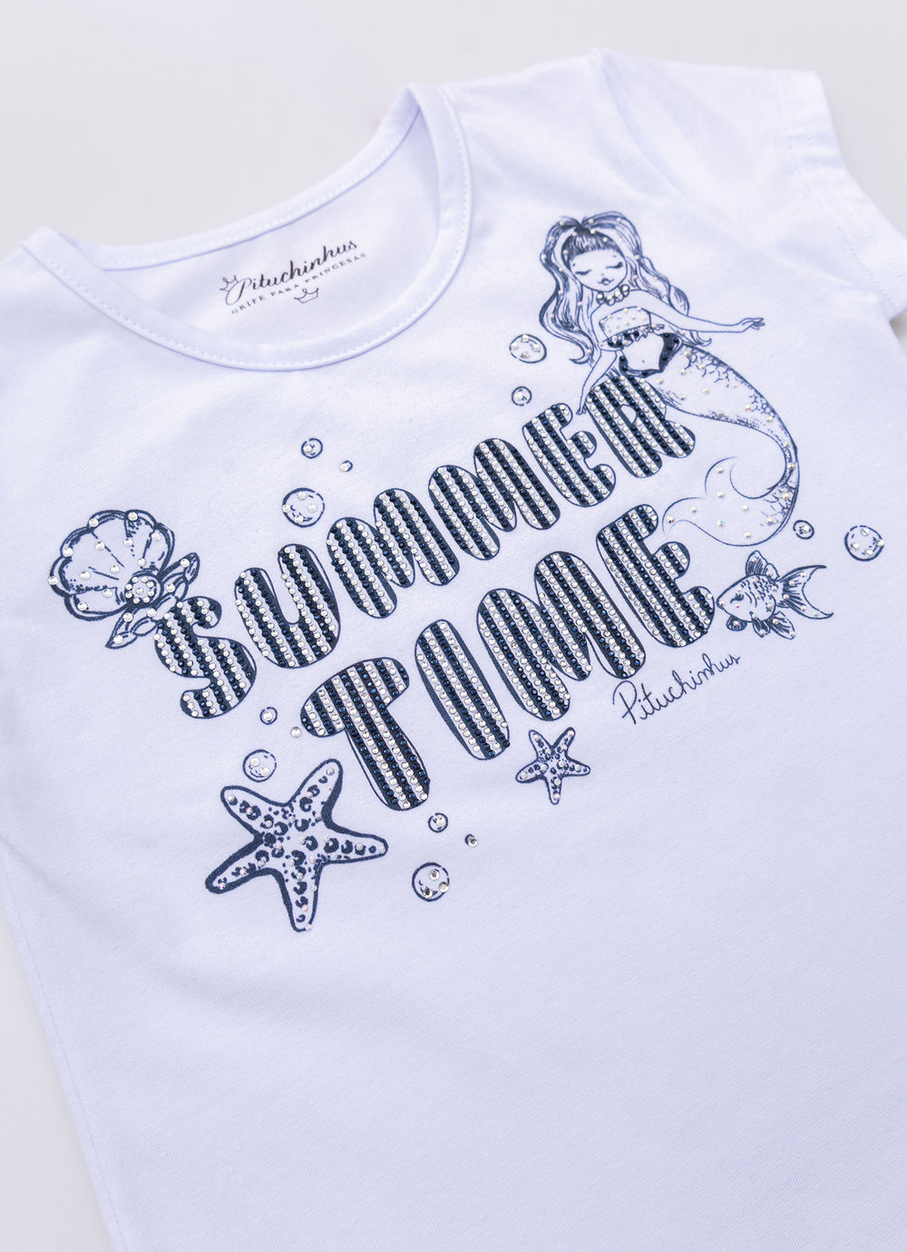 Blusa Cotton Summer Time Cristais