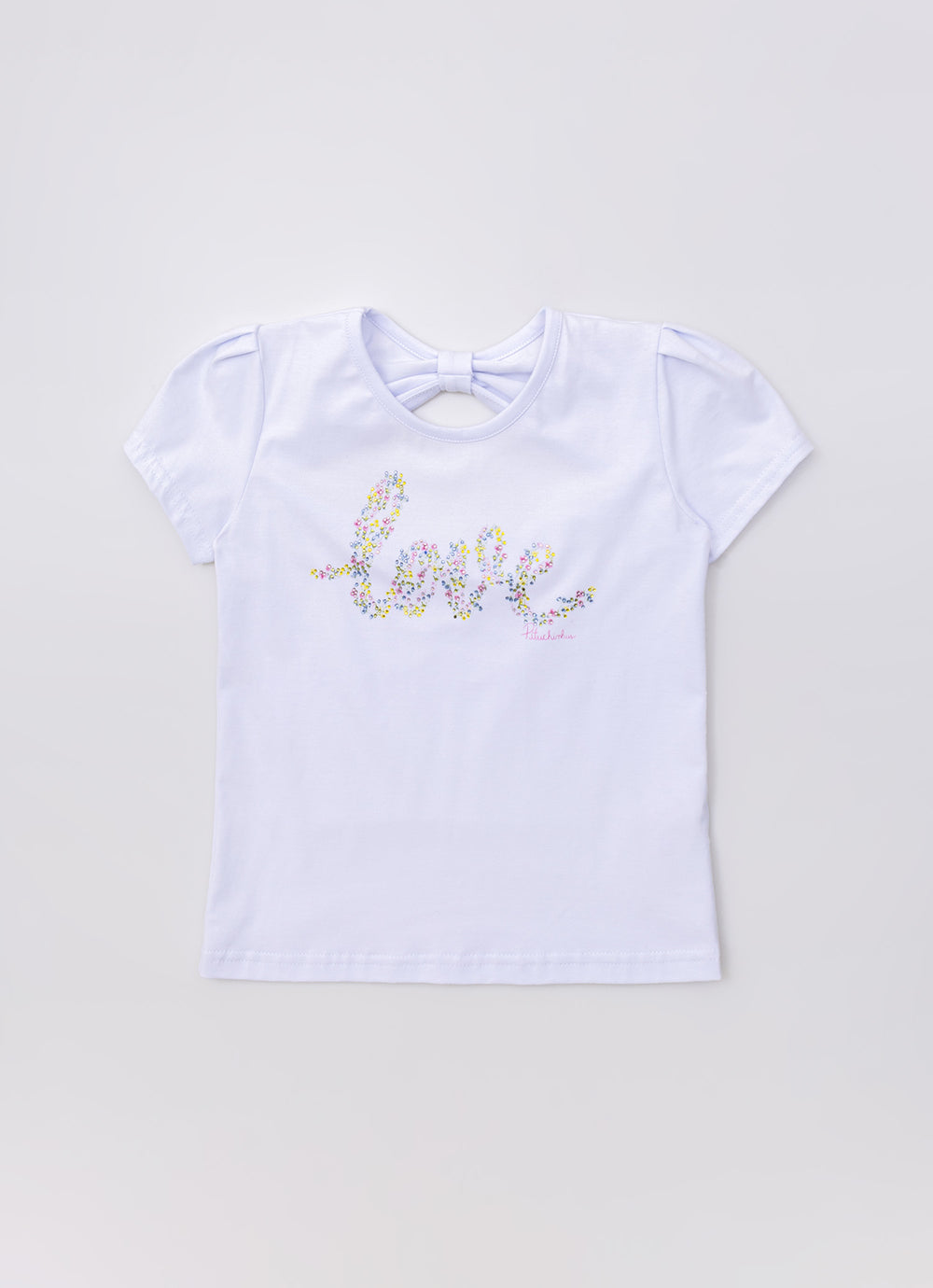 Blusa Cotton Serigrafia Love Floral Cristais