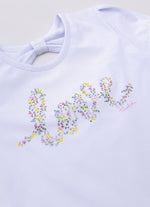 Blusa Cotton Serigrafia Love Floral Cristais