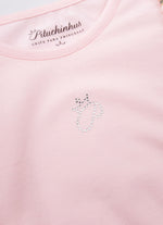 Blusa Cotton Babado Tule Bordados