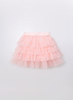 Saia Short Cotton Babados Tule