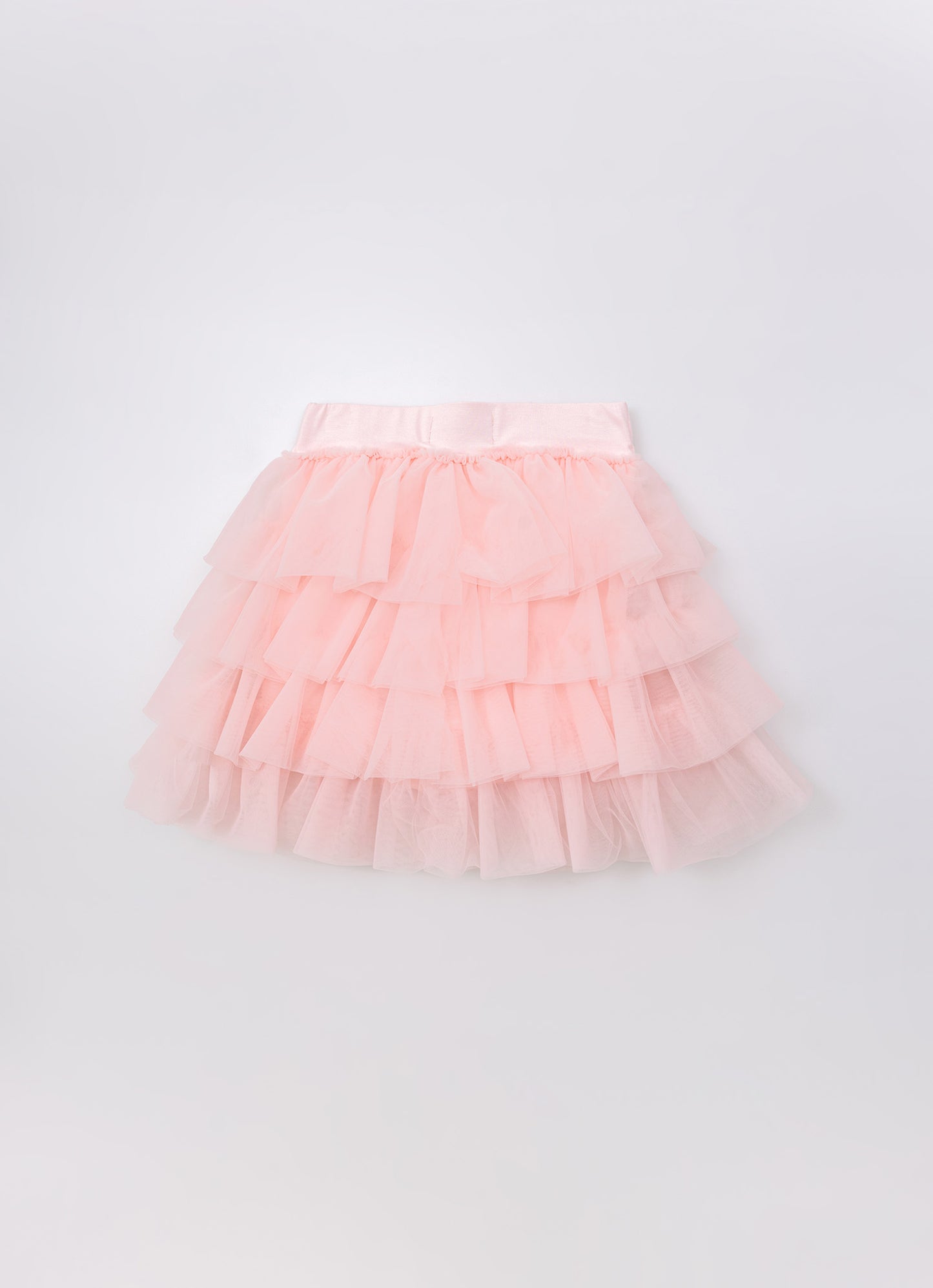 Saia Short Cotton Babados Tule