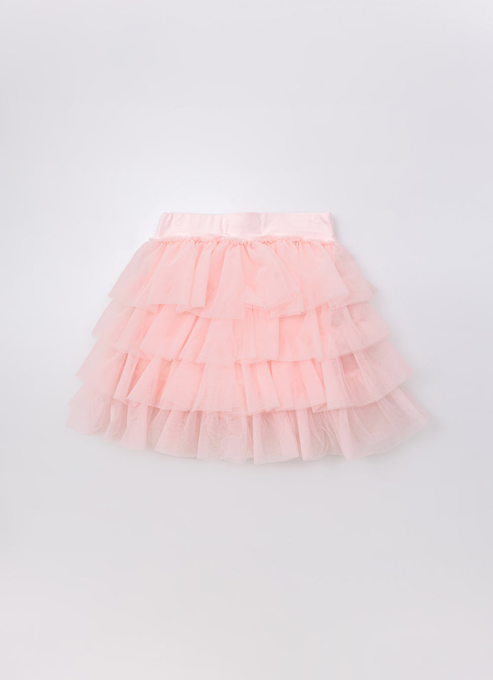 Saia Short Cotton Babados Tule