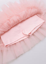 Saia Short Cotton Babados Tule