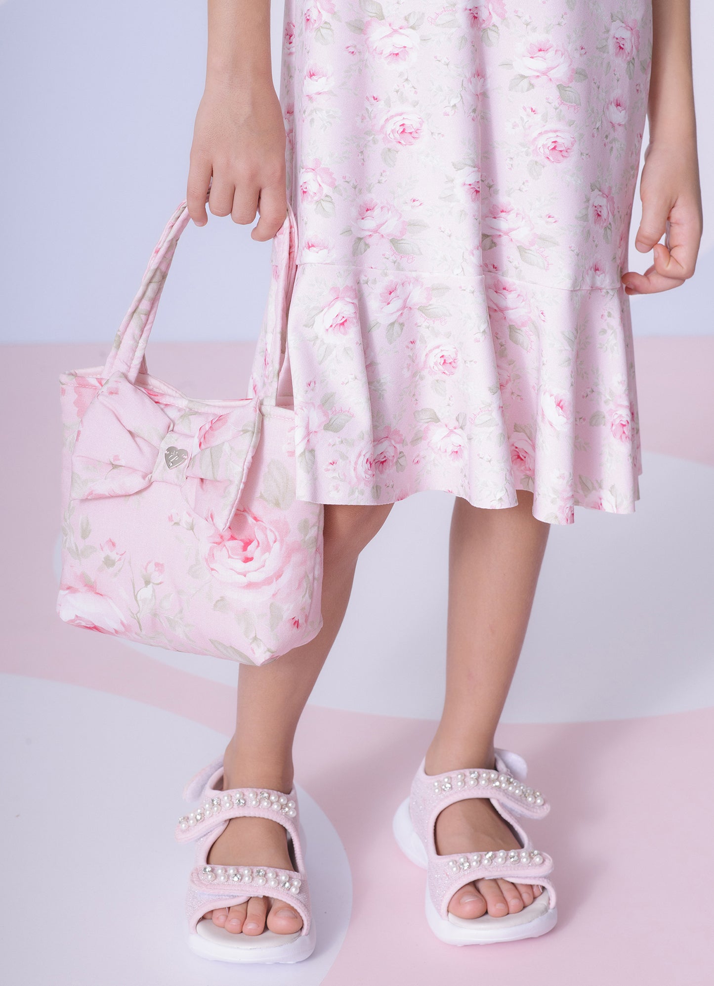 Vestido Alça Light Babado Estampado Pituchinhus