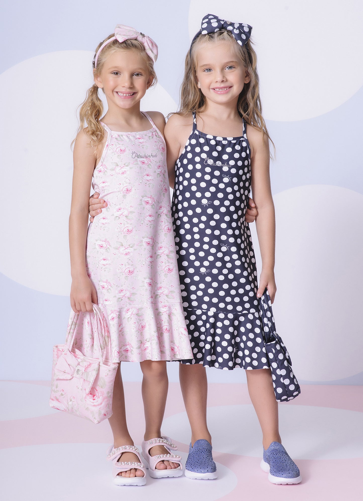 Vestido Alça Light Babado Estampado Pituchinhus