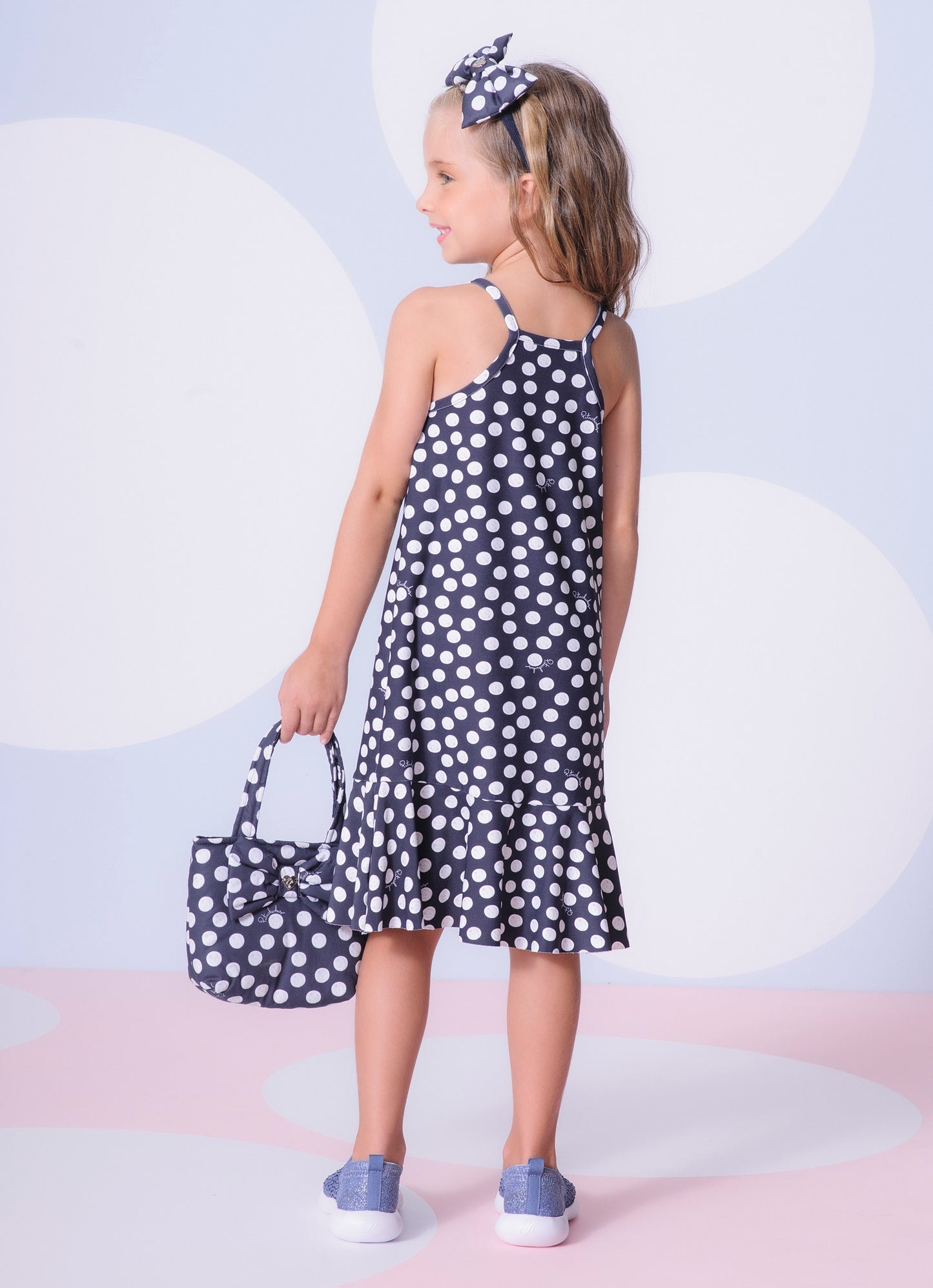 Vestido Alça Light Babado Estampado Pituchinhus