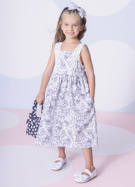 Vestido Algodão Renda Bordada