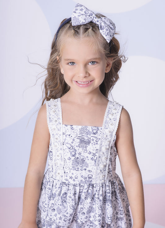 Vestido Algodão Renda Bordada