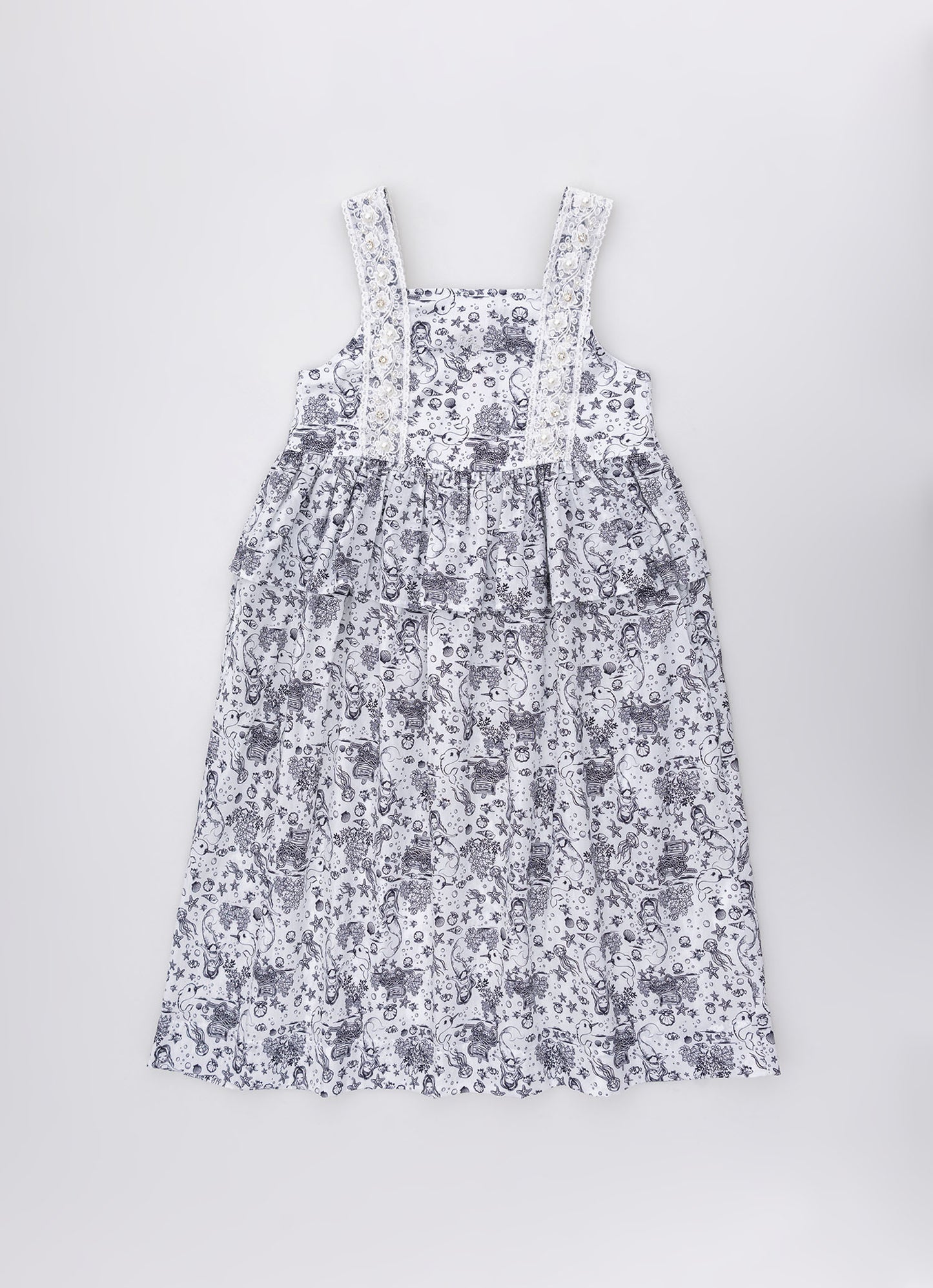 Vestido Algodão Renda Bordada