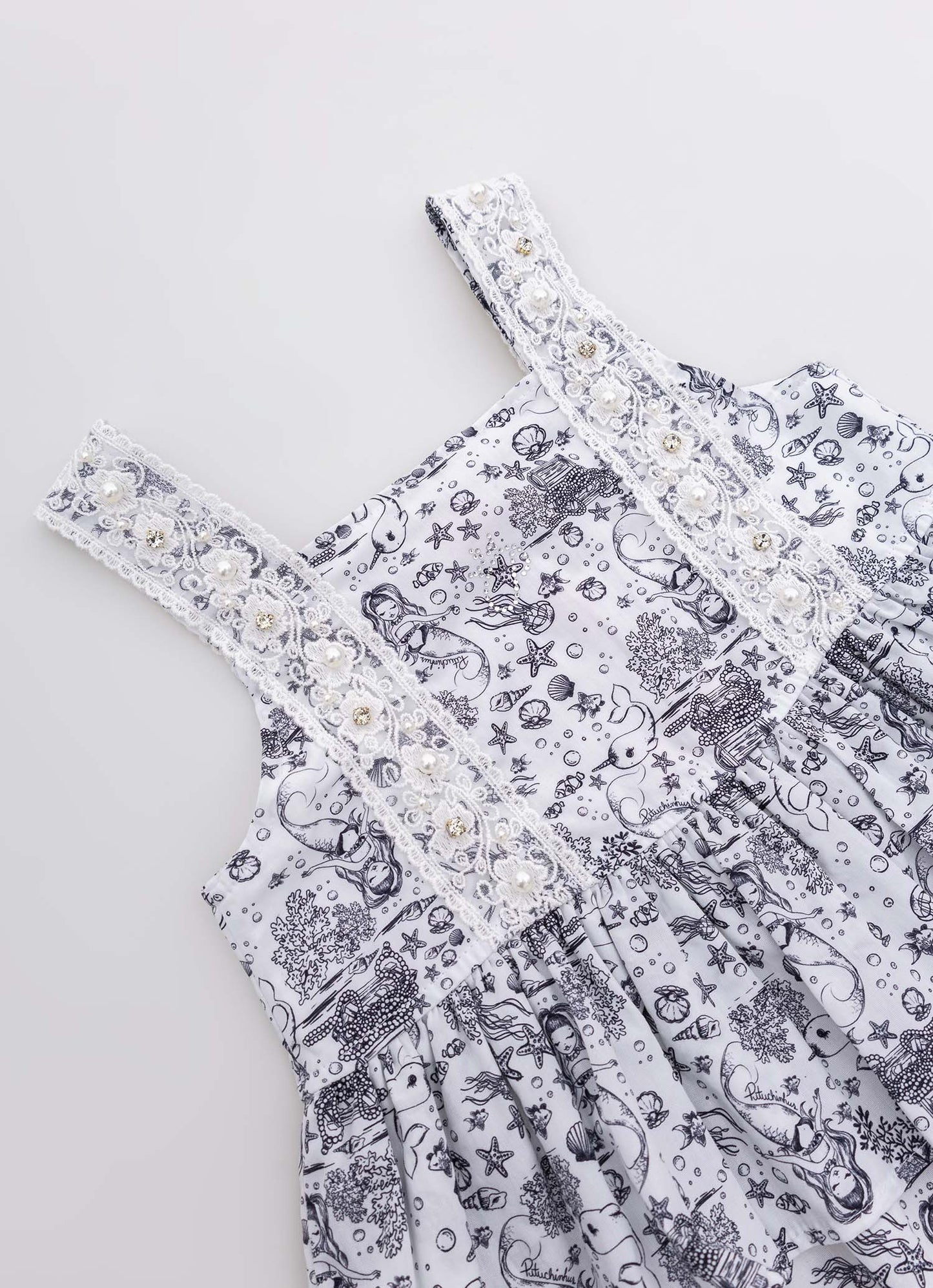 Vestido Algodão Renda Bordada
