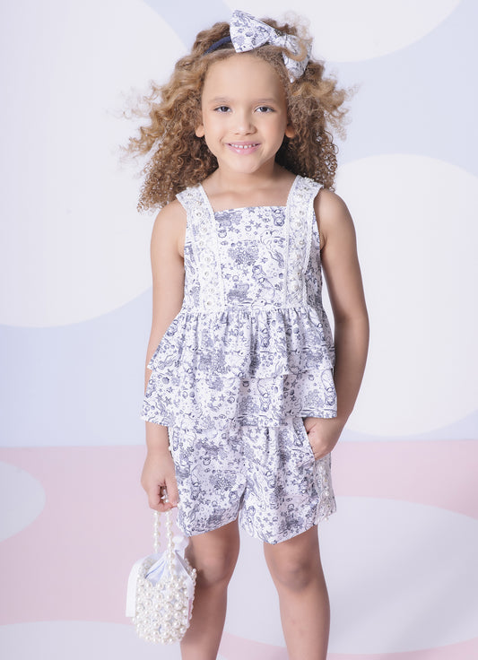 Blusa Algodão Alça Bordados