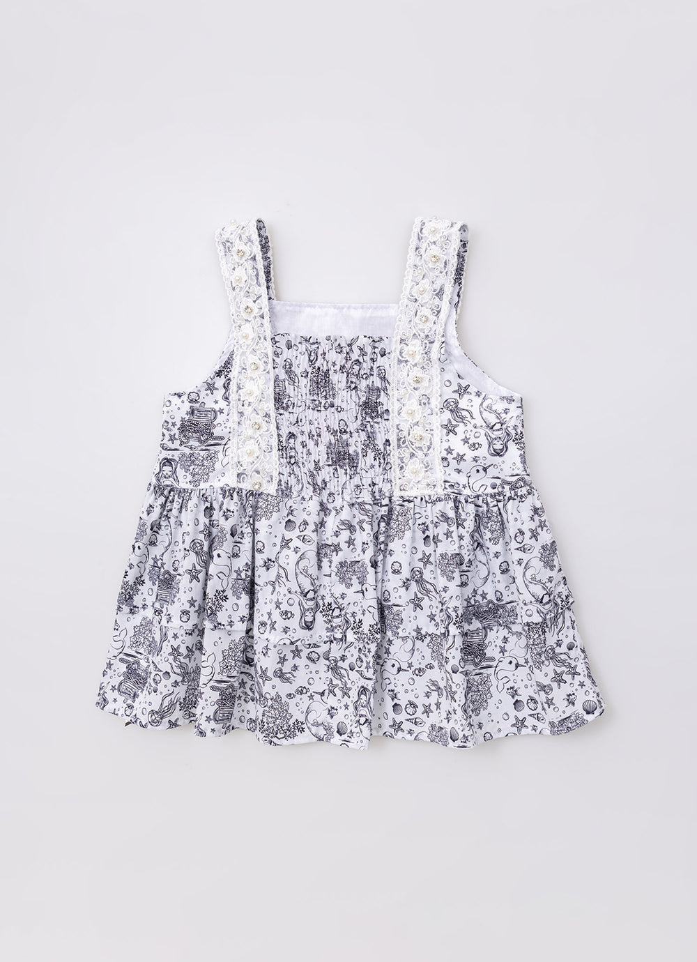 Blusa Algodão Alça Bordados