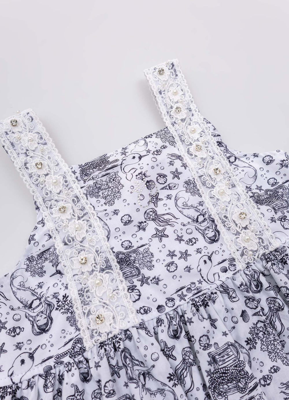 Blusa Algodão Alça Bordados