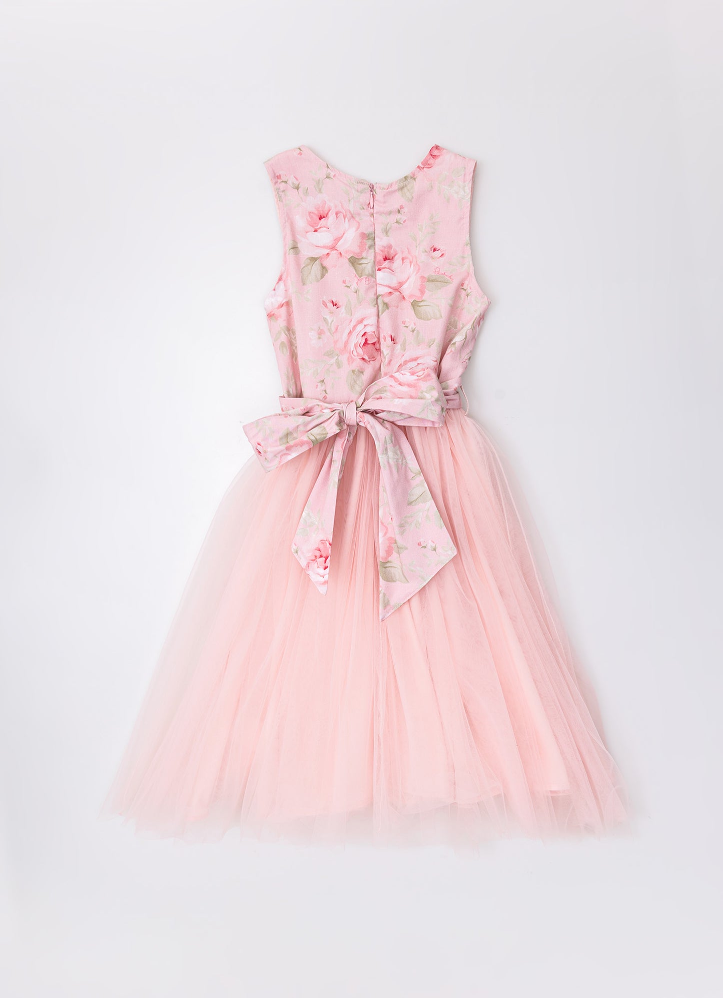 Vestido Algodão Saia Tule