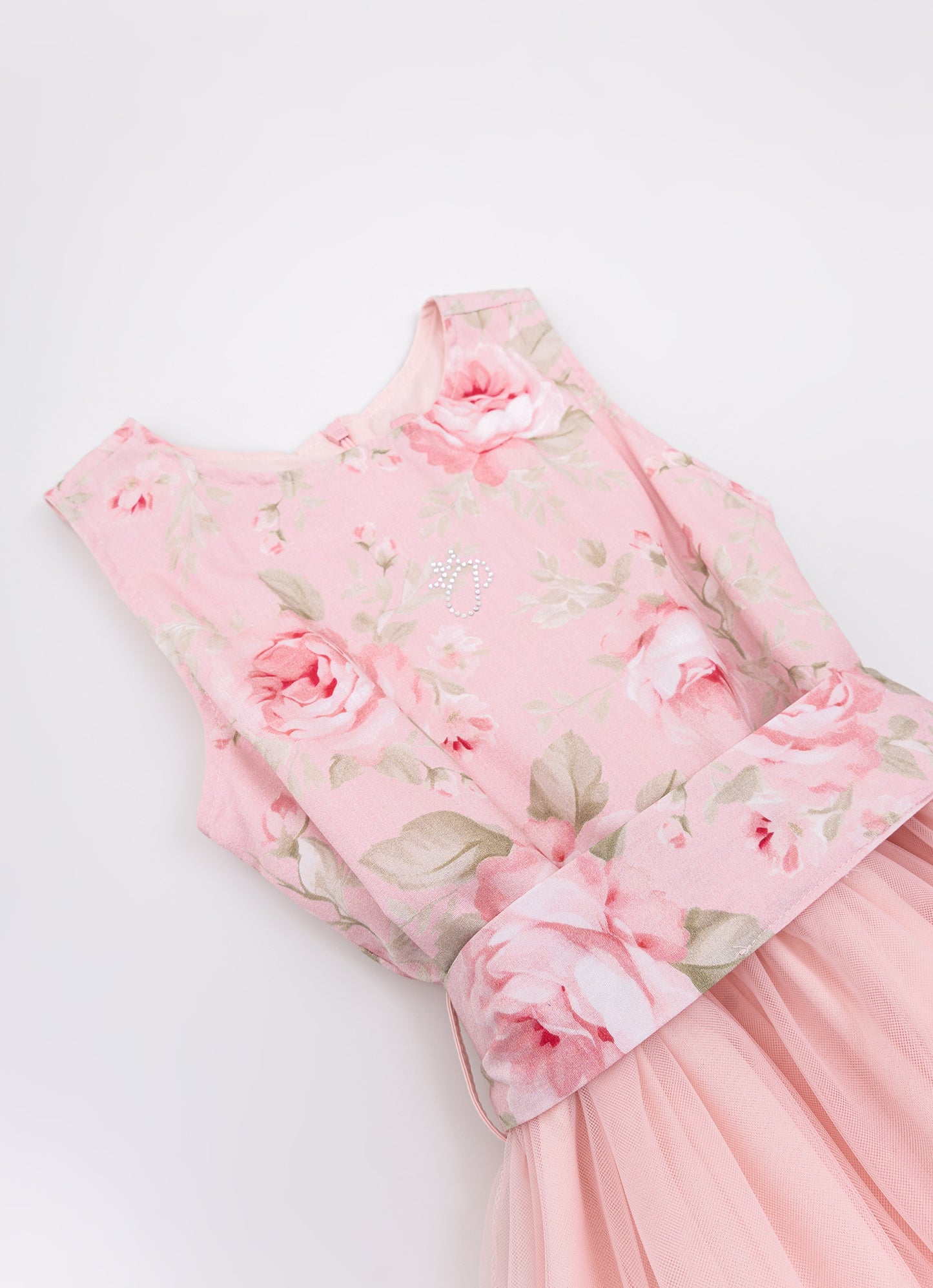 Vestido Algodão Saia Tule