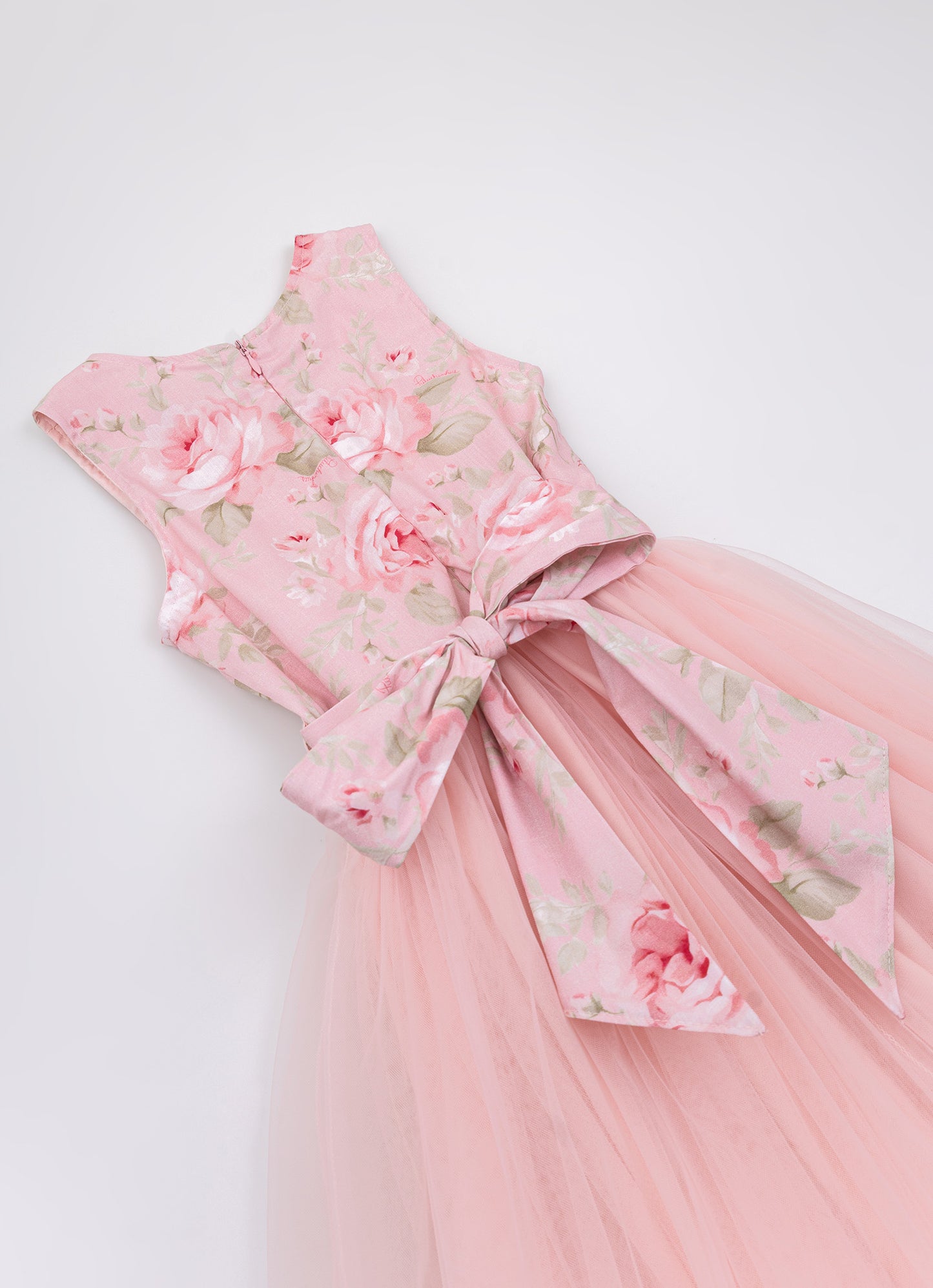Vestido Algodão Saia Tule