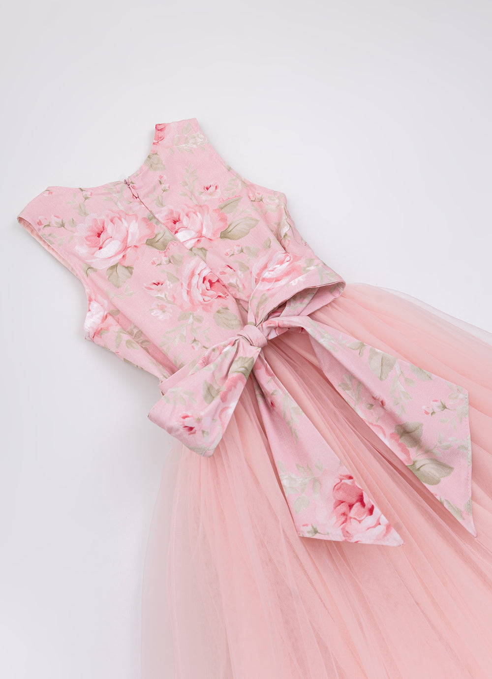 Vestido Algodão Saia Tule