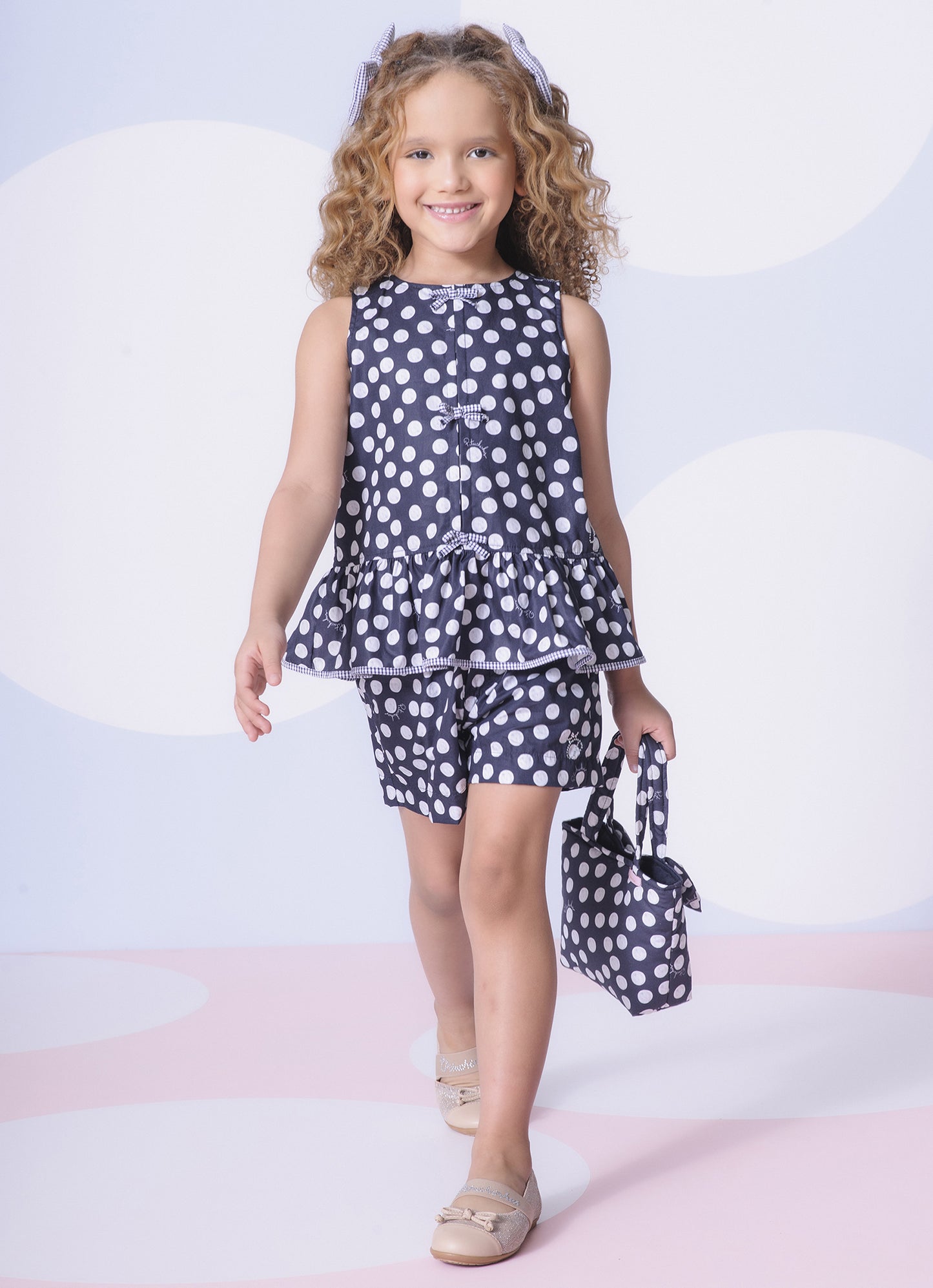 Blusa Algodão Estampado Mini Laçinhos
